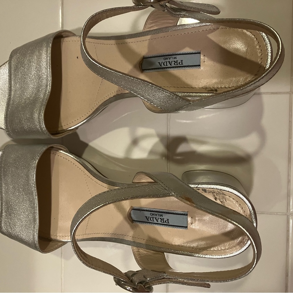 Prada Women's Silver Sandals